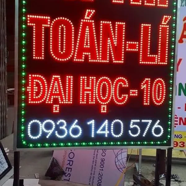 Biển LED Quảng Cáo Mica RGB Viền Inox 150x80cm