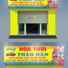 Biển Quảng Cáo Shop Hoa Mica Hồng LED Trắng