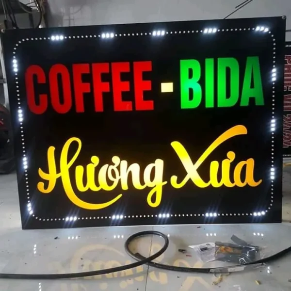 Biển Vẫy Bida LED Neon Xanh Chữ Đỏ