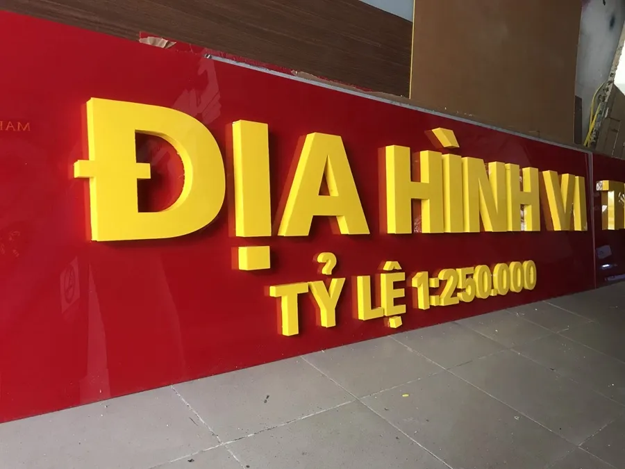 Chữ Nổi Alu Composite Vàng Gương Chu noi alu ngoai troi duoc thiet ke dac biet de chiu duoc cac dieu kien khac nghiet