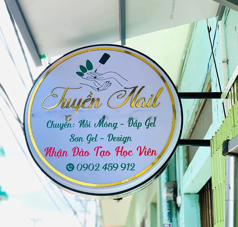 Biển Vẫy Alu Gương Vàng LED Flash 70x50cm Quy trinh dat hang va lien he dich vu lam bien vay alu