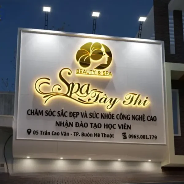 Quy trinh lam bang hieu spa tai Quang Cao 24h