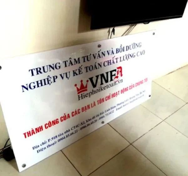 Quy trinh lam bien cong ty mica tai Quang Cao 24H