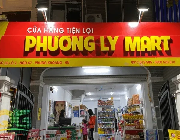 Quy trinh thiet ke va thi cong bang hieu tap hoa chuyen nghiep