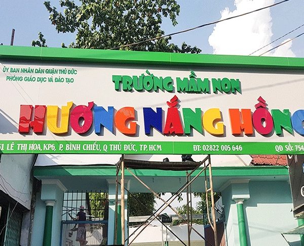 TOP 30+ Mẫu Bảng Hiệu Mầm Non Đẹp, Dễ Thương bảng hiệu alu chữ nổi mầm non