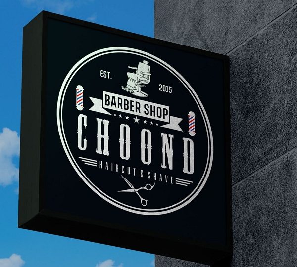 biển hiệu tiệm tóc hộp đèn