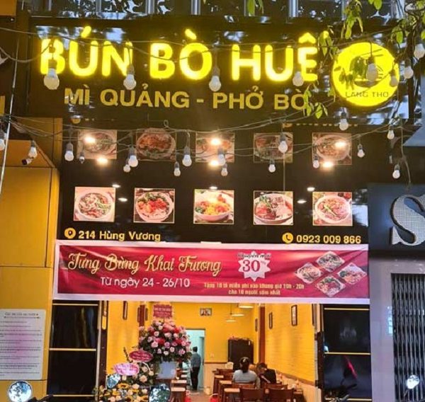 Bảng hiệu bún phở đèn led