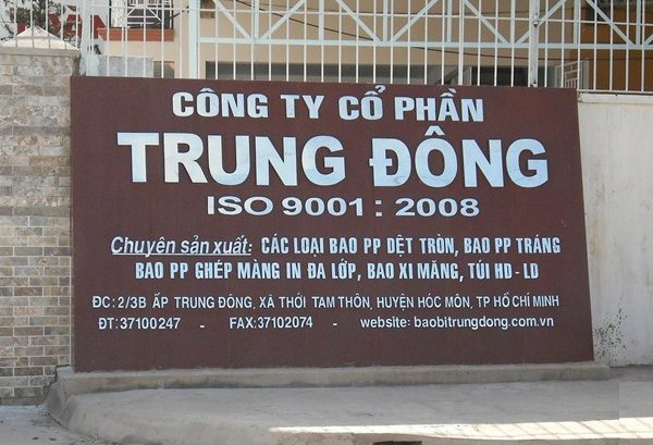 mẫu bảng hiệu nhà xưởng