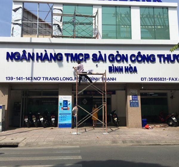 Làm Bảng Hiệu Quảng Cáo Tân Bình Giá Rẻ, Bền Đẹp Mẫu hình chữ nổi inox đẹp