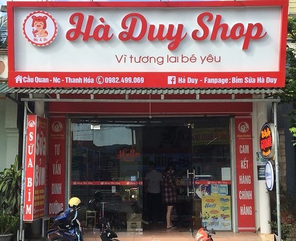 35+ Mẫu Bảng Hiệu Cửa Hàng Bỉm Sữa Đẹp Nhất Bảng hiệu chữ nổi cửa hàng sữa