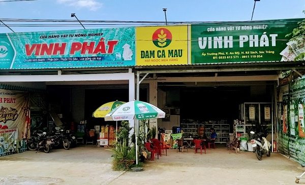bảng hiệu cửa hàng vật tư, phân bón