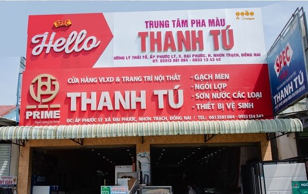 bảng hiệu VLXD mica