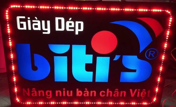 bảng hiệu giày dép hộp đèn