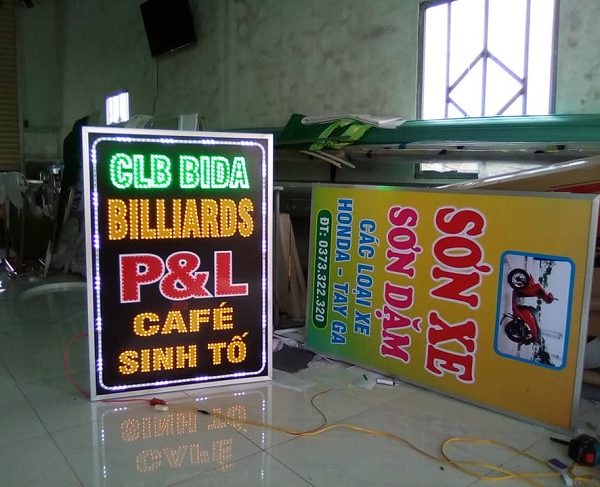 bảng hiệu hộp đèn quán bida