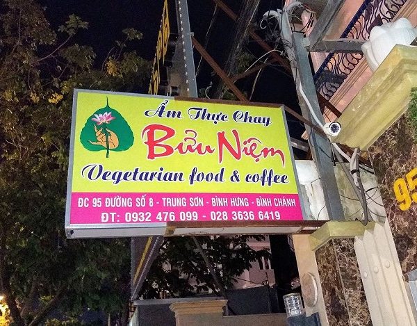 Bảng hiệu hộp đèn quán ăn chay