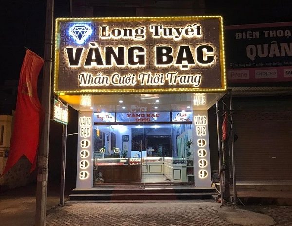 bảng hiệu đèn led tiệm vàng