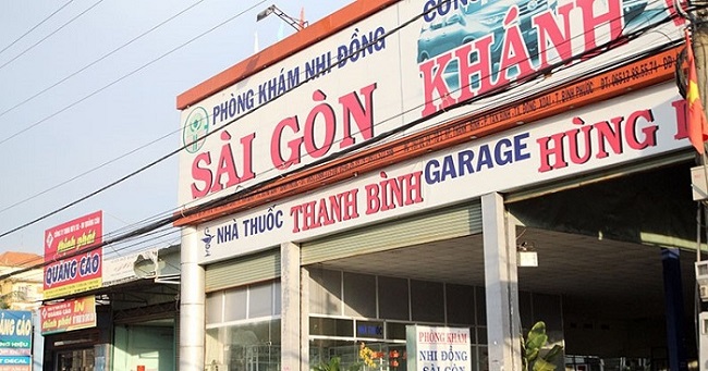 bang-hieu-phong-kham-bat-hiflex bảng hiệu phòng khám Nhi đồng Sài Gòn