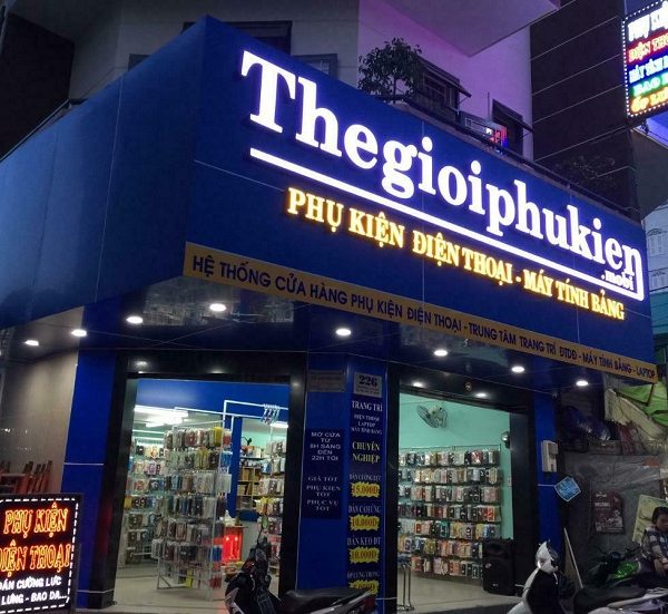 bảng phụ kiện điện thoại