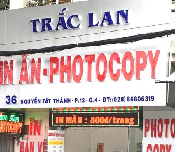 Biển hiệu đóng vai trò quan trọng cửa tiệm Photocopy