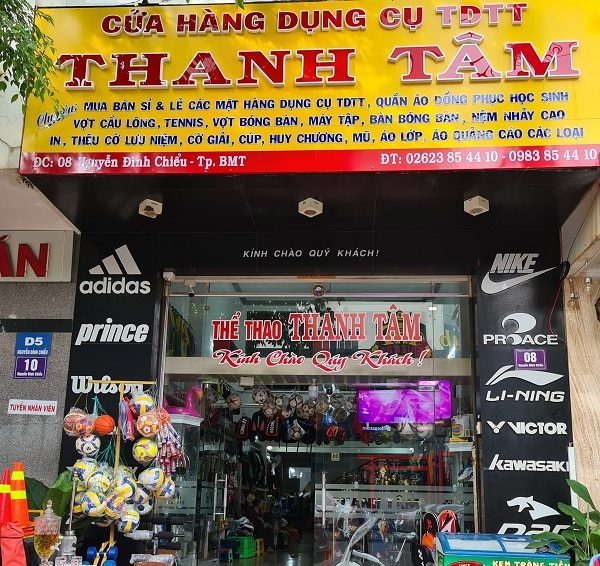 bảng hiệu shop thể thao mica