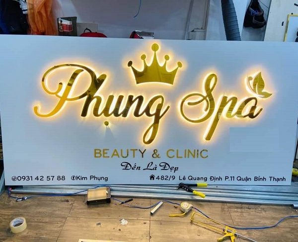 bảng hiệu quảng cáo chữ nổi inox thủ đức