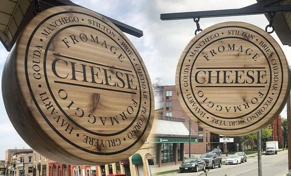 biển vẫy tròn bằng gỗ