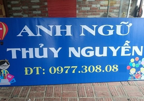biển hiệu trung tâm anh ngữ bạt Hiflex