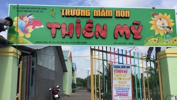 mẫu bảng hiệu trường mầm non