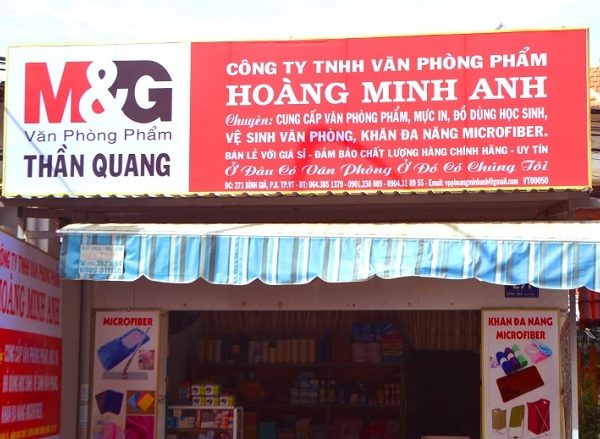 25+ Mẫu bảng hiệu văn phòng phẩm đẹp, hấp dẫn nhất bảng hiệu hiflex văn phòng phẩm