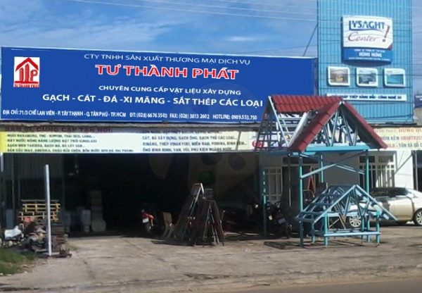 bảng hiệu VLXD bạt hiflex