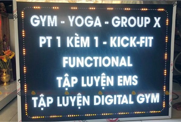 Biển quảng cáo gym, yoga, aerobic