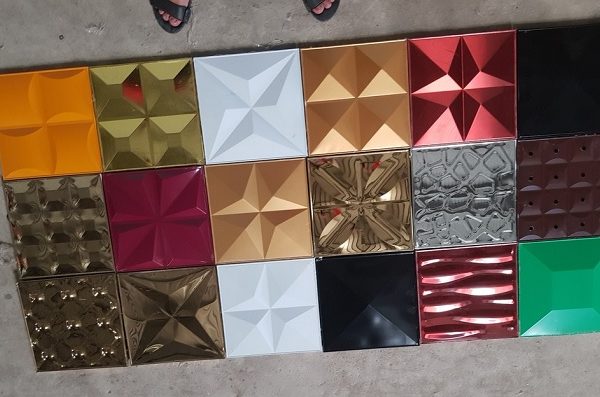 bảng màu tấm ốp 3d kim loại