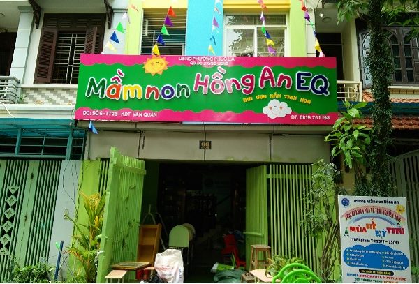 bảng tên trường mầm non