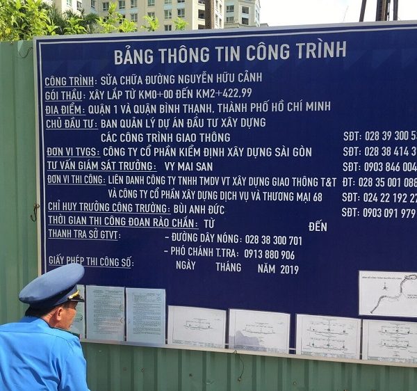 bảng thông tin công trình