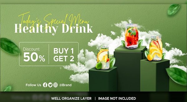 banner giới thiệu quán trà sữa