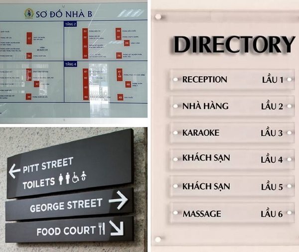 Làm Bảng Hiệu Tòa Nhà Trọn Gói, Chuyên Nghiệp TPHCM biển chỉ dẫn tòa nhà