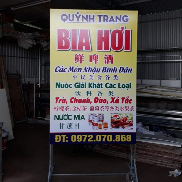 Top 30+ Mẫu Biển Quảng Cáo Quán Bia Hơi Đẹp, Cao Cấp biển đứng bia hà nội