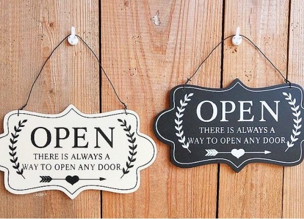 Bảng open close nhôm