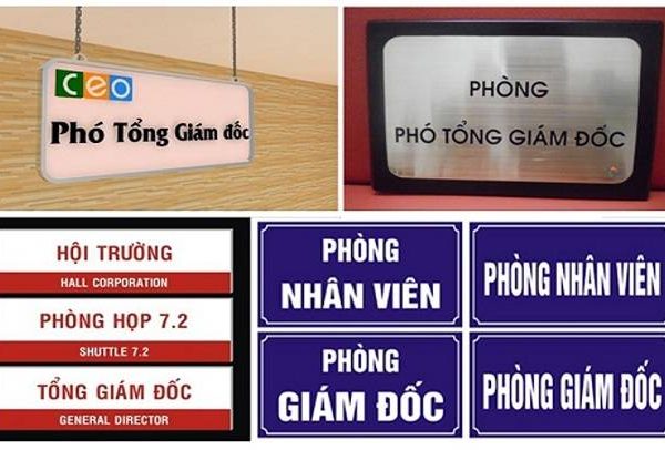 Làm Biển Phòng Ban, Bảng Tên Phòng | 30 Mẫu Đẹp