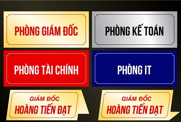 Biển tên phòng ban