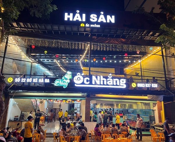 Biển quảng cáo bán ốc