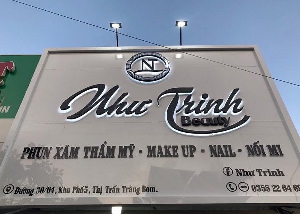 font chữ biển hiệu phun xăm thẩm mỹ