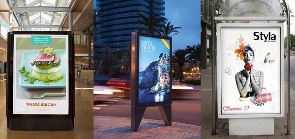 biển hộp đèn đứng mica