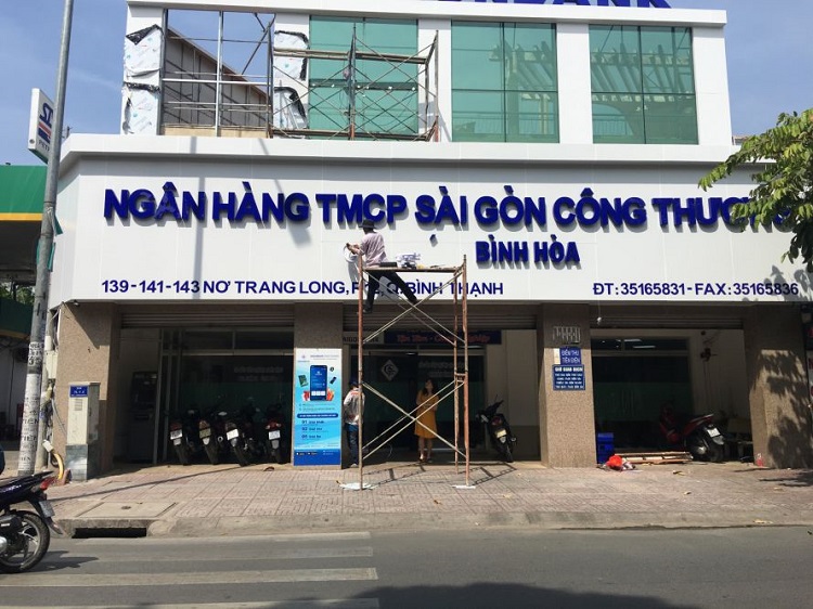 Làm bảng hiệu quận Bình Thạnh giá rẻ, bền đẹp lam bang hieu quan binh thanh