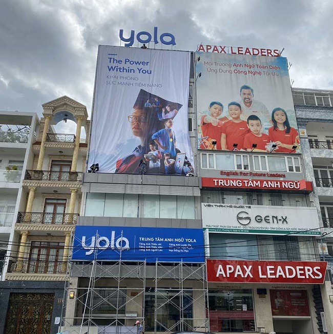 logo-toa-nha-yola thi công bảng hiệu tòa nhà yola
