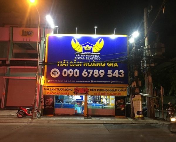 mẫu bảng hiệu hải sản đẹp