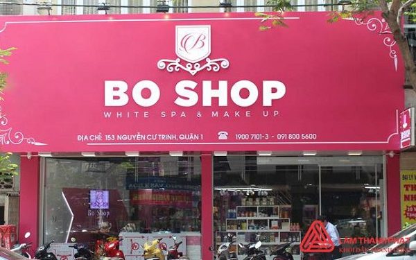 Mẫu biển hiệu mỹ phẩm Alu