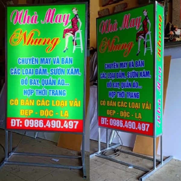 biển quảng cáo nhà may đứng đẹp