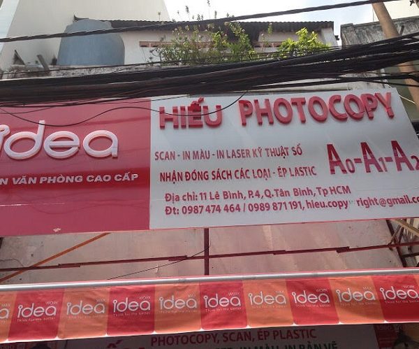 Mẫu biển quảng cáo photocopy đẹp