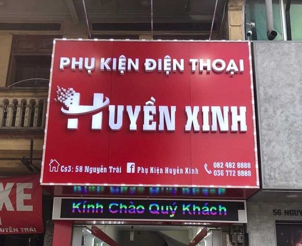 bảng hiệu phụ kiện điện thoại Alu